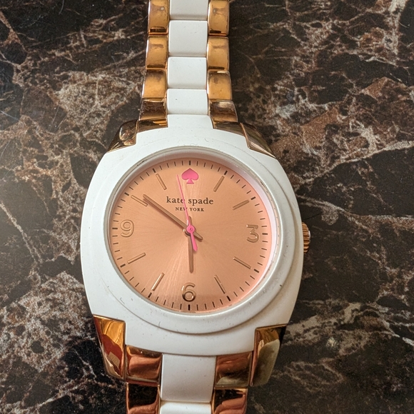 Kate Spade New York Rose Gold and White Skyline Watch
